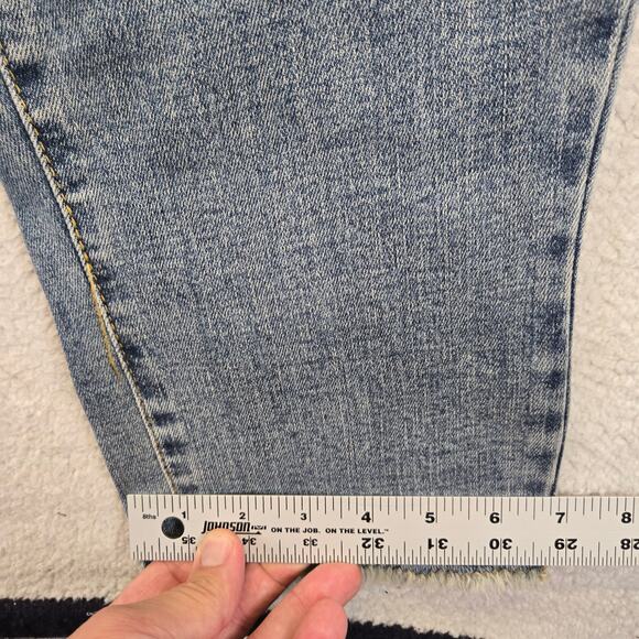 Judy Blue Distressed Boyfriend  Jeans Womens 16W Stretch Skinny Raw Hem Mid Rise - Picture 12 of 12